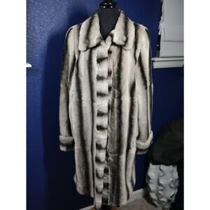 Stunning NWOT Chinchilla Rex Fur Coat Jacket
